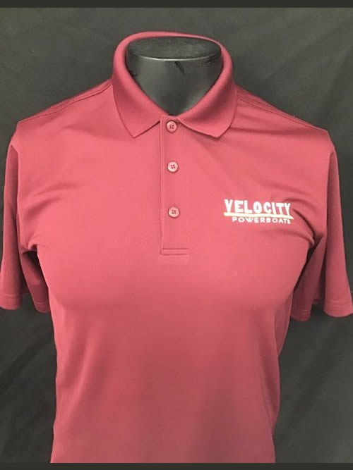 Rust Red Velocity Powerboats Polo
